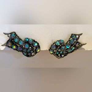BSK vintage aurora clip on earrings